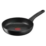 Tefal G28804 Hard Titanium On Bratpfanne 24 cm | Aluminium | unbedenkliche Antihaftversiegelung | Thermo-Signal Temperaturanzeiger | für alle Herdarten geeignet | induktionsgeeignet | Schwarz