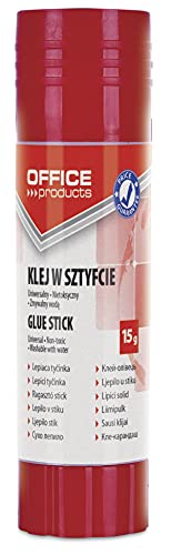OFFICE PRODUCTS Original Klebestift 15 g Weiss/Kinderfreundlicher Kleber für Kunst und Bastelarbeiten/PVA/ohne Lösungsmittel Wasserlöslich/für Schule Bürobedarf