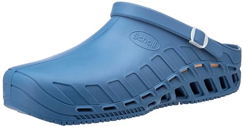 Scholl Clog Evo - Hochleistungs-Sanitär-Clogs für Damen und Herren - Ultraleicht, Bequem und Atmungsaktiv, mit Rutschfester Sohle, Herausnehmbarer Memory-Einlegesohle und Drehbarem Riemen