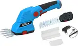 Güde 95508 Akku-Gartenpflege-Set GPS 7.2V-1.5 Li-Ion (7,2 V Akku, Li-Ion, Set bestehend aus Grasscheren- und Hecken-/Strauchscherenaufsatz) Blau, 48 x 10 cm