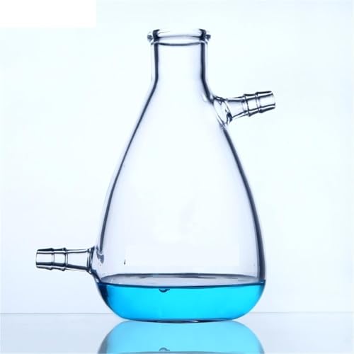 Glasflaschen-Set, 125 ml-2000 ml Glasfilterflasche mit zwei Rohren Labor-Saugflasche Laborglaswaren(500mL)