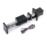 Zeberoxyz 100mm effektive Länge Linear Schienenführung Kugelumlaufspindel SFU1605 mit quadratischen mit NEMA17 Schrittmotor für DIY CNC Router Teile X Y Z Linear Stage Actuator(Größe:100mm)