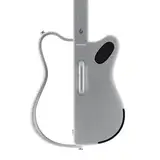 LAVA GENIE Sampler-Gitarre, ohne Saiten, Hunderte von Instrumenten-Presets, eingebauter Lautsprecher, faltbar, abnehmbar, weiß, 30,5 Zoll.