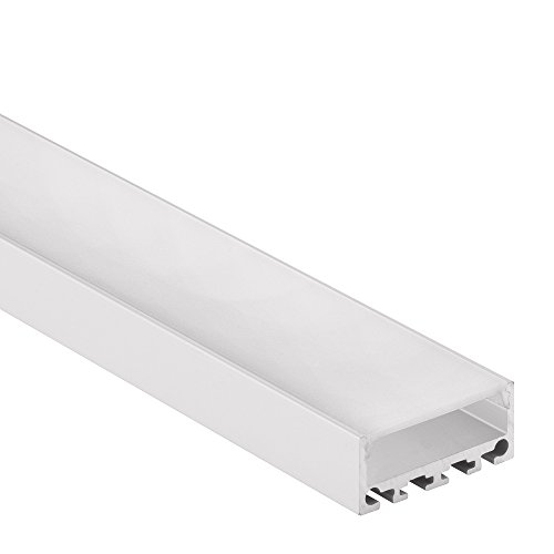 PN4 Cursa C10 LED Profil 2m Aluminium eloxiert LED Alu Profil f. LED Streifen & LED Flexbänder LED Profil 2m + Abdeckung Opal Aluprofil …