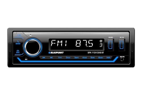 Blaupunkt BPA 1124 DAB BT, 1-DIN Autoradio, DAB+, Bluetooth, Freisprecheinrichtung, 2xUSB, Aux-Eingang, Sub-Out, Multicolor, 200 Watt