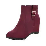 Stiefeletten Damen Mit Absatz Wildleder Ankle Boots Keilabsatz Kurzschaft Stiefel Reißverschluss Westernstiefel Rutschfest Reitstiefel Arbeitsstiefel Herbst Winter Boots Winterstiefel Winterboots