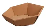 der-verpackungs-profi GmbH Präsentkorb sechseckig offene Welle 5 Stück (groß 46,5 x 41,5 x 9/15,5 cm, Natura)