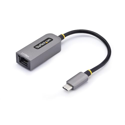 StarTech.com 2.5GbE USB C Ethernet Adapter, USB-C auf Lan-RJ45 Netzwerkadapter, USB 3.0 Typ-C 2.5 NIC, Thunderbolt Kompatibel