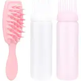 Haaröl Applikator, 2 Stück Applikator Flasche Haare, Hair Oiling Applicator, Wurzelkamm Applikator Haarfärbemittel Kamm mit Kopfmassage Bürste