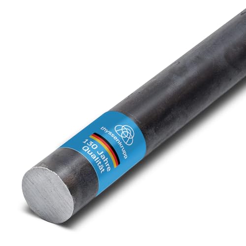 thyssenkrupp Rundstahl Rundprofil Ø 20 mm in 2000 mm Länge | Rundstab Stahl gewalzt | Werkstoff: S235JR