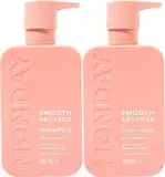 MONDAY Shampoo Smooth Antifrizz, 350 ml + MONDAY Conditioner Smooth Antifrizz, 350 ml + Purlife Sticker