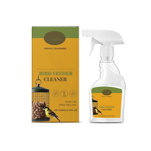 Bird Feeder Cleaner 200ml, Bird Feeder & Birdhouse Cleaner, Bird House And Bath Cleaner Bird Cage Cleaner And Stain Remover, Stubborn Stains Cleaner for Bird Feeder, Safe for Animals and Birds