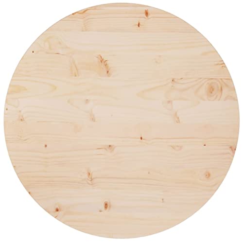 vidaXL Tischplatte Massivholzplatte Holzplatte Ersatztischplatte Holz Platte für Esstisch Couchtisch Gartentisch Ø70x2,5cm Massivholz Kiefer