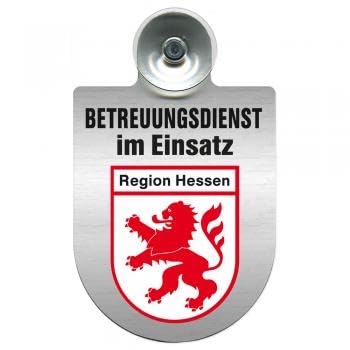 Einsatzschild Windschutzscheibe incl. Saugnapf - Betreuungsdienst im Einsatz - 309728 Farbe Region Hessen