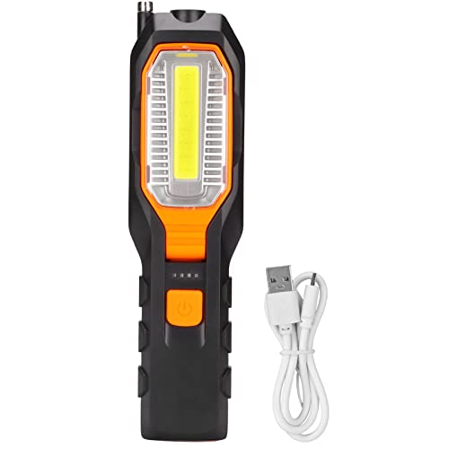 RiToEasysports LED-Arbeitslicht, LED-Inspektionslampe, Taschenlampe, USB-wiederaufladbares Rotierendes Magnetisches Arbeitslicht für Autowerkstatt-Maschinenwerkstatt für Mechaniker Lagerfeuer