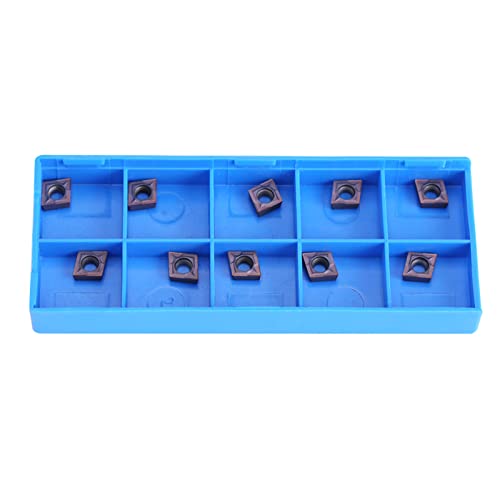 10 Stück Tipps Life Box Widerstandsschneider CNC-Hartmetallspitzen Einsätze Klingenschneider Drehmaschine Drehwerkzeug mit Box CCMT060204 VP15TF
