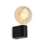 BRILONER - Spiegelleuchte Bad IP44 Spritzwasserschutz, E27 max. 10W, Wandmontage, Badezimmerlampe, Spiegellampe Bad, Lampe Badezimmer, Badlampe Wand, Wandlampe Badezimmer, 4,5 x 8 x 9,5cm, Schwarz