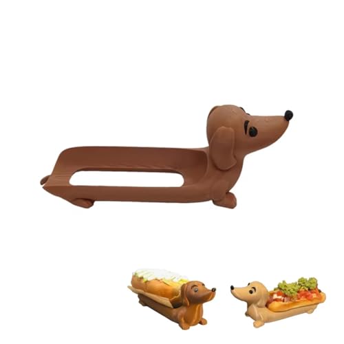 Dachshund Hot Dog Holder,Hot Dog Dachshund Tray,Cute Shaped Puppy Dinnerplate, for Hot Dogs, Snacks, and Sandwiches (1PC-A)