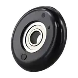 Rudergerat Sitzrolle Mit Lager, 8X40x10mm Ersatzrad für Rudermaschine, Hochfestes Kunststoff Nylon, Stahl Schwarz, 43Mm Durchmesser, 11Mm Hohe, Fitness Zubehor, Rudergerat Rollen