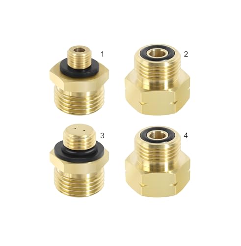 Gasflaschen Adapter aus Messing Gas Adapter Zum Anschluss von Druckreglern an Ausländischen Gasflaschen, Gasflaschen Adapter Set Europa Gasanschluss Adapter Gasflasche, Gas Adapter Set Europa