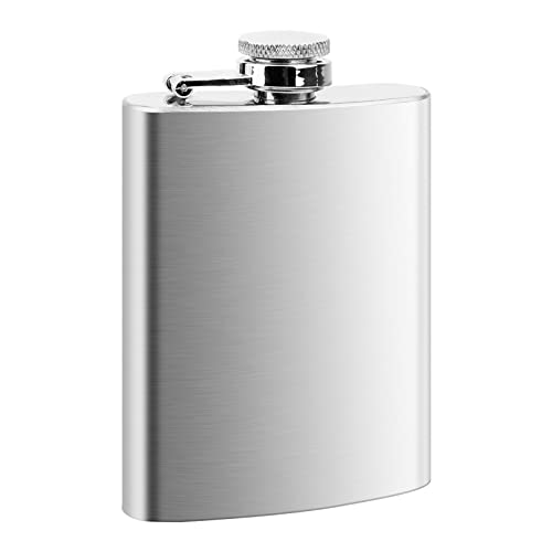Edelstahl Flachmann Für Spirituosen, Tragbare Whiskey Flask Leak, Flachmann Set aus Edelstahl, Auslaufsicher, für Whiskey, Rum, Wodka, Geeignet für Wandern und Party(4 oz. 112ml) (4 oz)