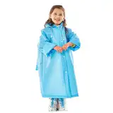 BESPORTBLE Regenmantel Mit Schultaschenüberzug Tragbare Regenjacke Für Kinder Regenmantel Für Schulranzen Wiederverwendbarer Regenmantel Kinder Poncho Regenmantel Mit Kapuze Regenponcho Blue