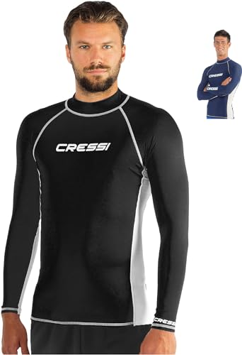 Cressi Herren Rash Guard, Protection Solaire UV (UPF) 50+, Schwarz (Schwarz/Weiß), Gr. XL/5
