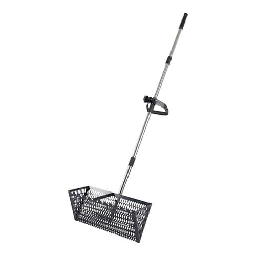 Sandflohharke, Edelstahl Strandsand Sieb mit 141cm Langem Griff und 40x20cm Korb, Sandfloh, Rechens, Abnehmbarer Strand-Sandsieb, für den Angeln Strand (1PC)