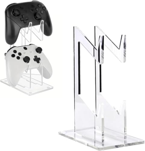 nymus Controller-Halter, 2-stöckiger Gamecontroller-Halter für Schreibtisch, transparenter Universal-Aufbewahrungs-Organizer für Xbox