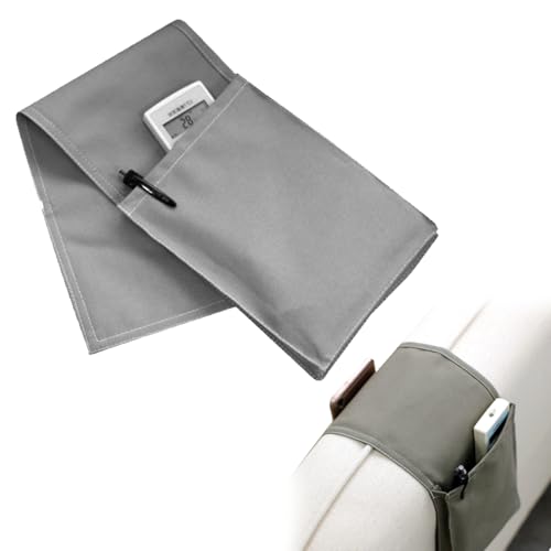 Couch Organizer,Sofa Organizer,Taschen Organizer,TV Fernbedienung Halterung Storage Tasche für Couch Oder Sessel Bett,Taschen Sofa Armlehne,für Handy Fernbedienung Bleistift (Hellgrau)