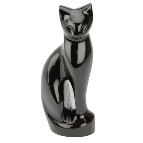 Urns UK Stanley Urne in Katzenform, Schwarz