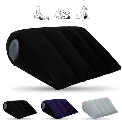 Sex Kissen Sexkissen Sex Lendenkissen - Erotik Kissen & Ramps - Aufblasbares Sex Positions Kissen für Sexstellungen, Sex Pillow für Mehr Spaß, Sexspielzeug für Paare, Frau, Männer, Schwarz