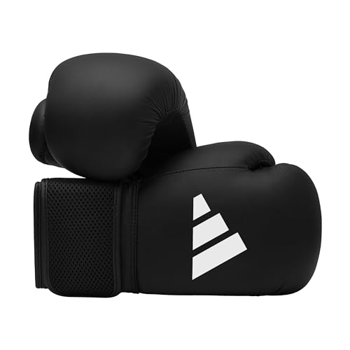 adidas Unisex Jugend Hybrid 25 Boxhandschuhe, Schwarz, 4 oz EU