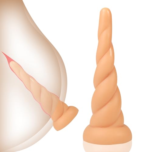 BDSMYEE Analplug für Männer Frauen,Spiral-Analdildo Plugs Sexspielzeug Analspielzeuge Buttplug erotisches Sexspielzeug für Paare Frauen Männer extrem sex (Fleischfarbe)