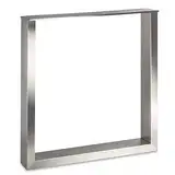 SOTECH Tischgestell KUFE ECHT Edelstahl/Profil 80 x 40 mm/Höhe: 720 mm/Tiefe: 700 mm höhenverstellbar Tischuntergestell Tischkufe Tischbein Tischfuß