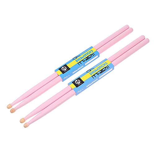 MILISTEN 2 Pairs Rosa Ahorn Percussion Drum Sticks Maple Holz Drumsticks Nicht Slip Trommel Sticks Holz Spitze Maplewood Drumstick für Kinder Studenten Und Erwachsene