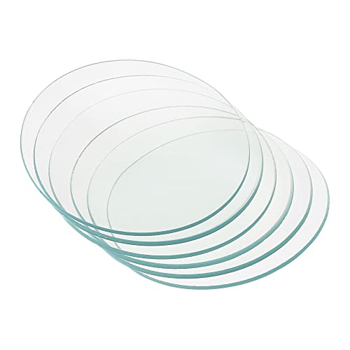 PATIKIL 80mm Uhrglas 12Pack Becher Deckel Labor Glas Zubehör Glatte Kante Fasenbogen Kristalllinse Glas Ersatzteile, Durchsichtig