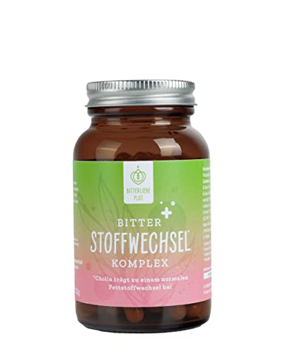 BitterLiebe® Plus Bitter Stoffwechsel* Komplex - Stoffwechsel* Tabletten mit Bitterstoffen 90 Stk. - mit Cholin und Zink für den Fett- und Energiestoffwechsel