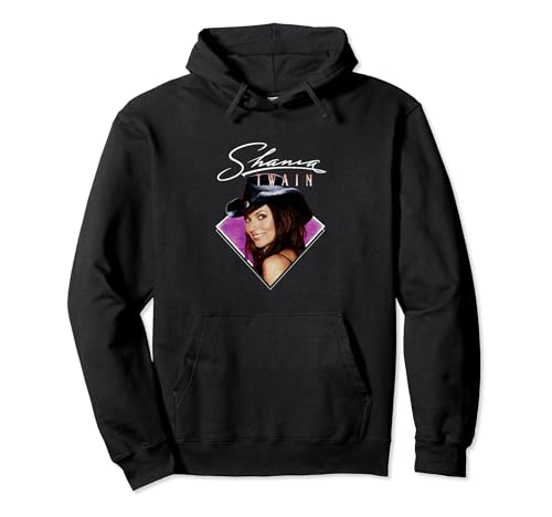 Offizielles Shania Twain Foto, Violett, weißer Text Pullover Hoodie