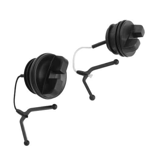 eMagTech Tankdeckel Set Kettensäge Teile Tankdeckel Ersatz Kompatibel mit Husqvarna 51 55 136 137 141 142 254 257 261 262, Schwarz, Kunststoff, Motorradteil, Motorrad