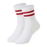 Stutzen Kinder Fußball Stoppersocken Kinder Fußball Stutzen Kinder Sportsocken Tennissocken Fussball Stutzen Kinder Tennissocken Damen 35-38 Sportsocken Damen 35-38 Weiß Mit Roten Streifen 36-39