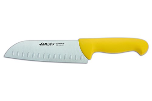 Arcos Serie 2900 - Santoku Messer Messer Asiatischer ArtAsian Knife - Klinge Nitrum Edelstahl 180 mm - HandGriff Polypropylen Farbe Gelb