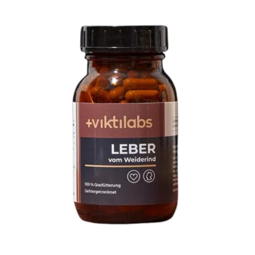 Leber vom Weiderind - 100% grasgefüttert aus nachhaltiger Weidehaltung in Schweden - Gefriergetrocknet für maximale Nährstoffdichte - Natürlich reich an Vitamin A & B12-180 Kapseln