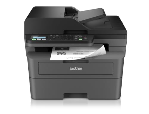 Brother MFC-L2827DW 4-in-1-Multifunktions-Laserdrucker, 32 ppm, Duplexdruck, 2-zeiliges LC-Display, Fast Ethernet, WLAN mit 5 GHz und USB 2.0