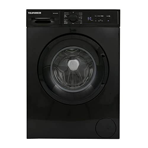 Telefunken W-01-52-B Waschmaschine (5 kg - 1000 U/Min) mit Mengenautomatik und Überlaufschutz / 15 Programme / Startzeitvorwahl / schwarz
