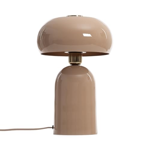 LEDKIA LIGHTING - Tischleuchte Dhanuk | Metallfinish für elegantes Design | Kompaktes und robustes Format | Integrierter Ein-/Ausschalter, Beige, Metall