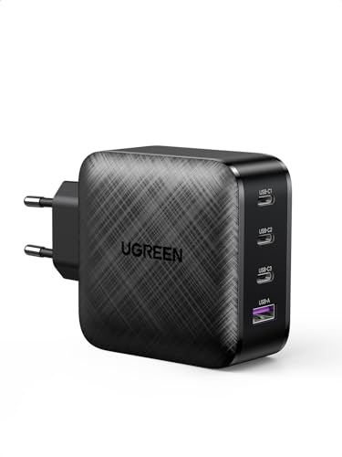 UGREEN USB C Ladegerät 65W USB C Netzteil 4 Ports GaN Charger PD Ladegerät kompatibel mit MacBook Pro/Air, iPhone 16/16 Pro/16 Pro Max/15 Pro Max/14 Pro/13, iPad Pro, S24 Ultra, S24+, S24 usw