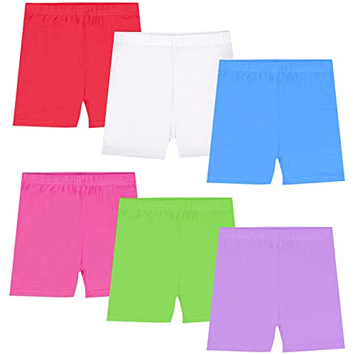 KEREDA Radlerhose Mädchen Kinder Kurze Hose Shorts Kurze Leggings Cycling Panty 2-10 Jahre 6 Paar, D 6-7 Jahre