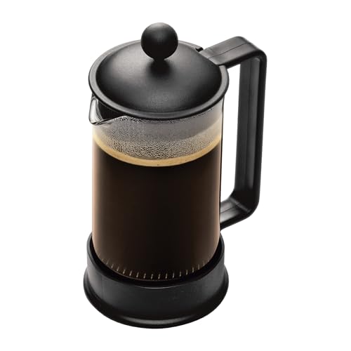 Bodum 1543-01 BRAZIL Kaffeebereiter (French Press System, Permanent Edelstahl-Filter, 0,35 liters) schwarz