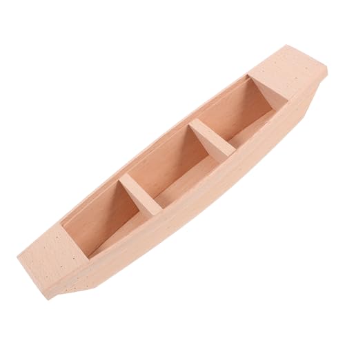 MUCKLILY 1Stück Holzboot Dekoration Nachahmungsboot Für Outdoor Garten Garten Accessoire Holz Boot Ornament Für Kreative Tischgestaltung